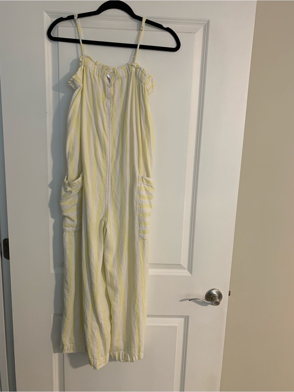 Stoney Clover Lane Yellow & White Striped Jumpsuit Romper